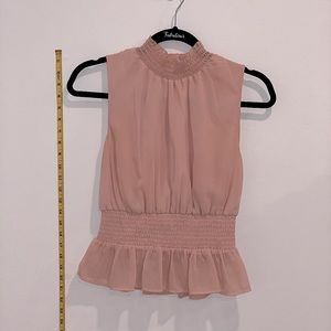 Dusty pink sleeveless top